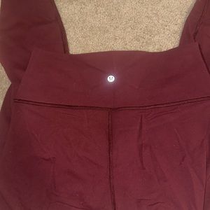 Lululemon Wunder Under High rise 28” Maroon size 8
